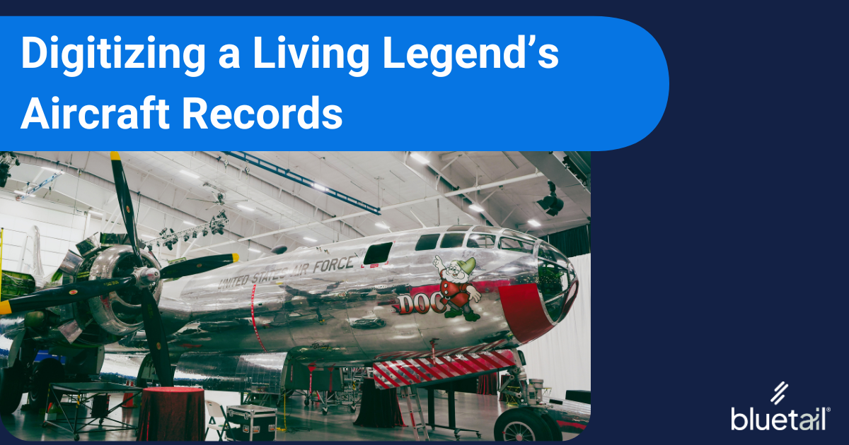 Title slide saying "Digitizing a Living Legend's Aircraft Records"